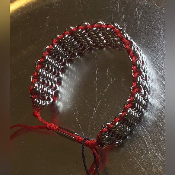 ❤️❤️ NOGU Red Panda Links Deluxe Kismet Red x Silver Bracelet ❤️❤️ - Picture 2 of 5